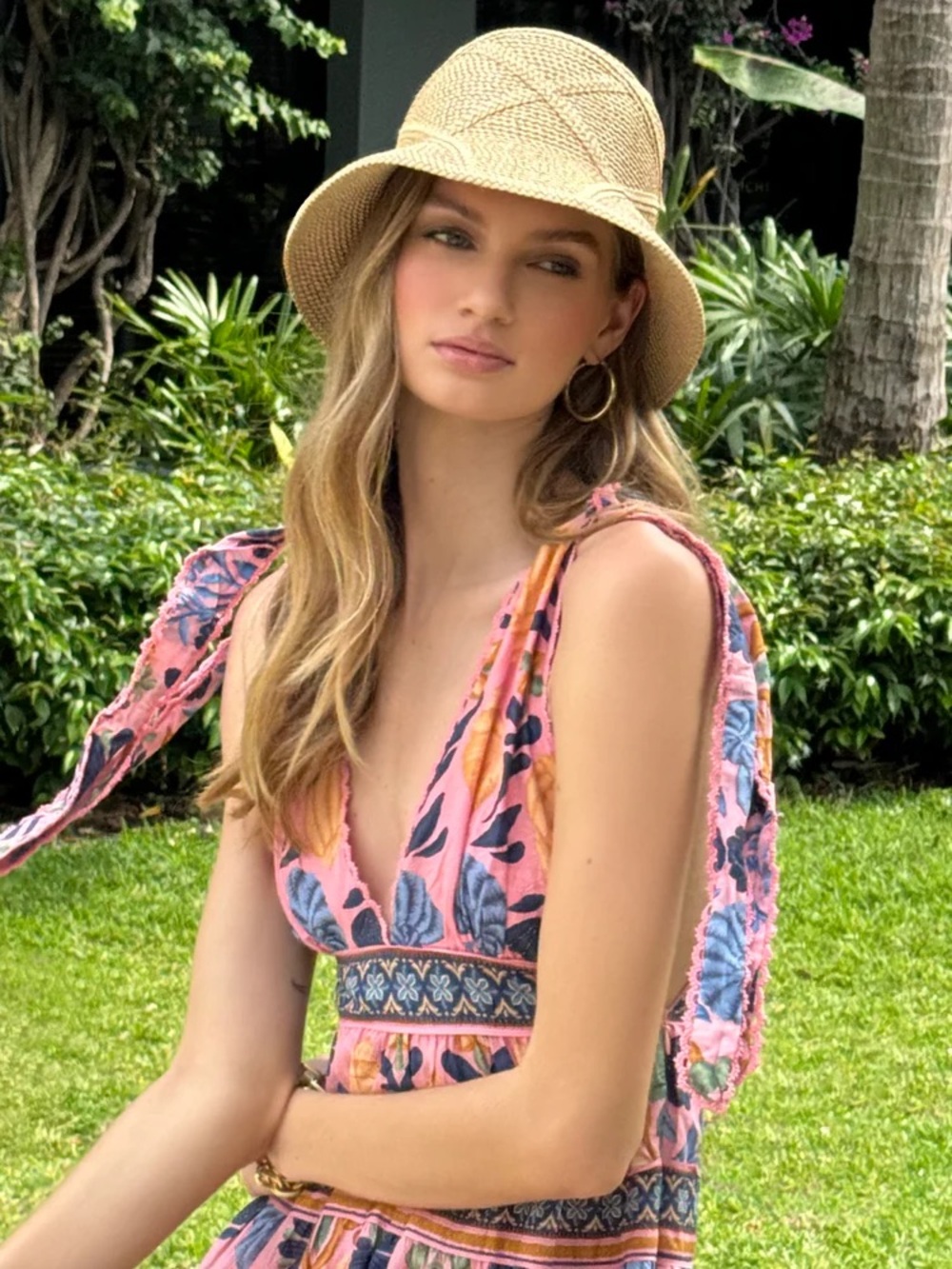 Eric Javits Latticia Bucket Hat | Peanut - Picture 9 of 11
